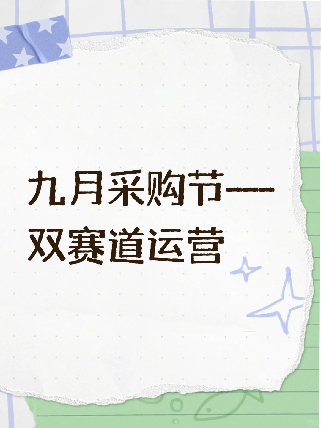 九月采购节---双赛道运营