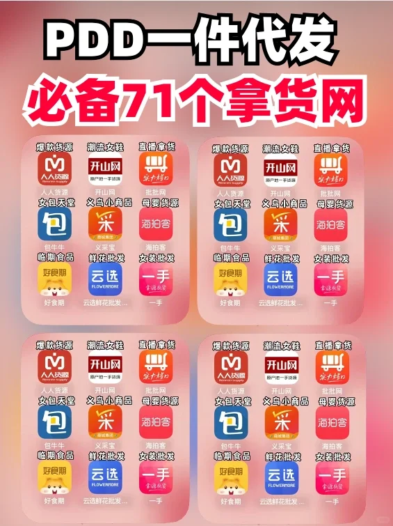 电商无货源必备71个拿货网