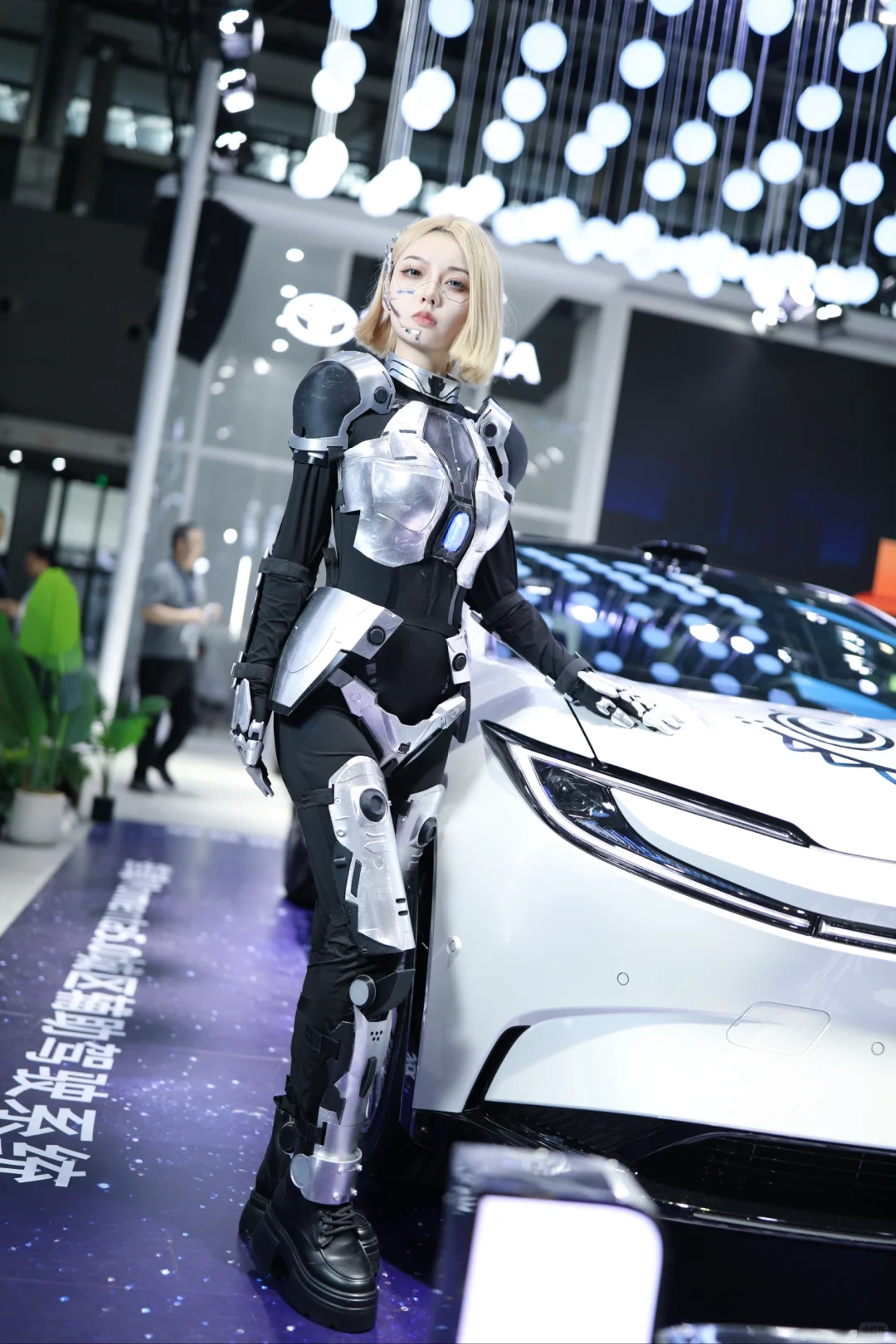 石家庄车展，赛博朋克风cos模特
