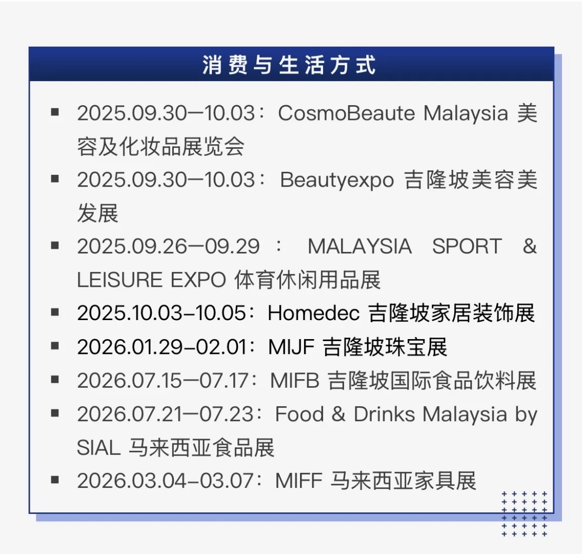 ??马来西亚2025-2026展会先知道