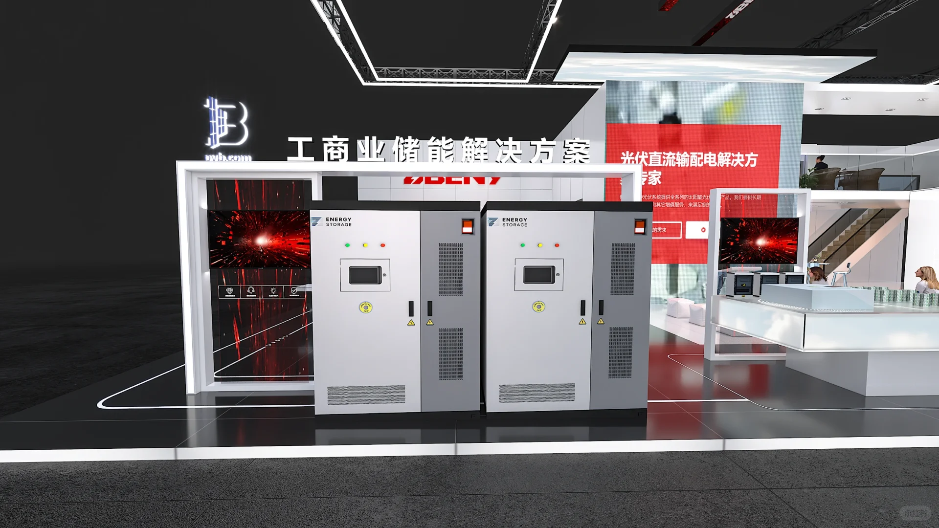 ?EP上海国际电力展|红色科技风|吊点展台~