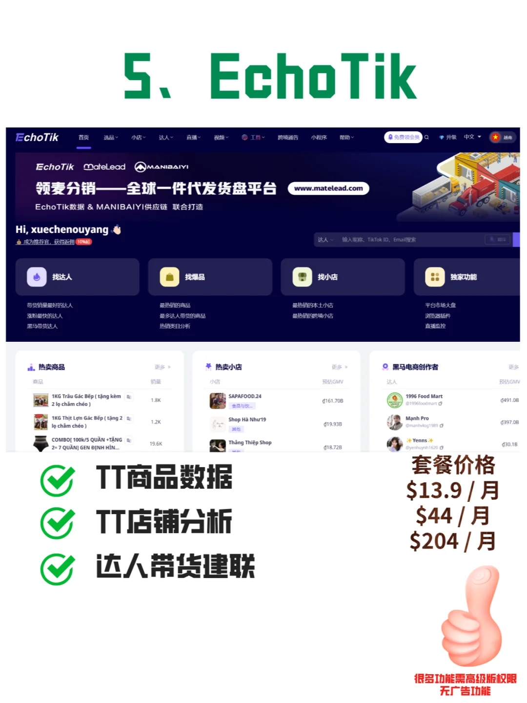 盘点TikTok五大选品网站
