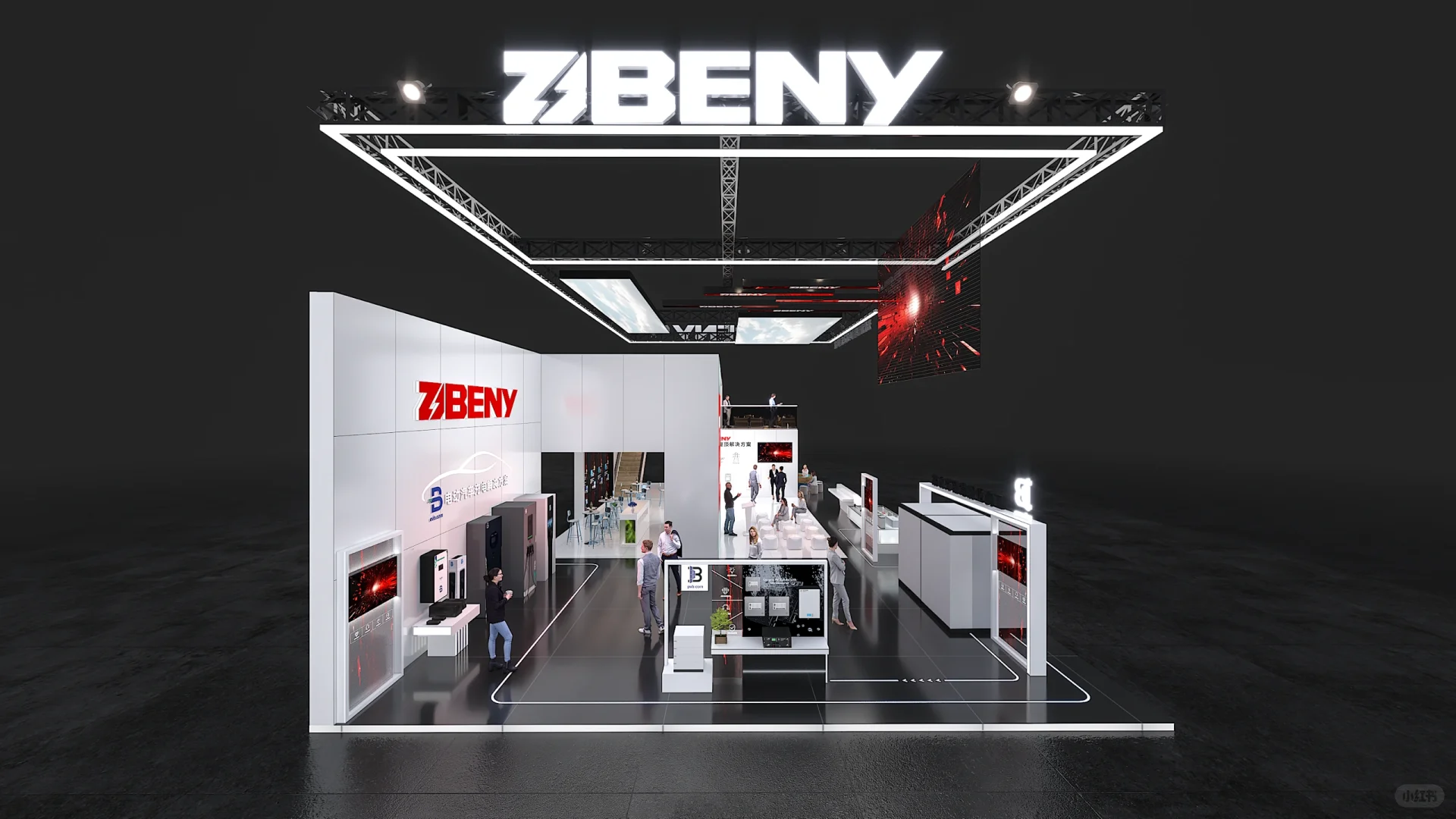 ?EP上海国际电力展|红色科技风|吊点展台~