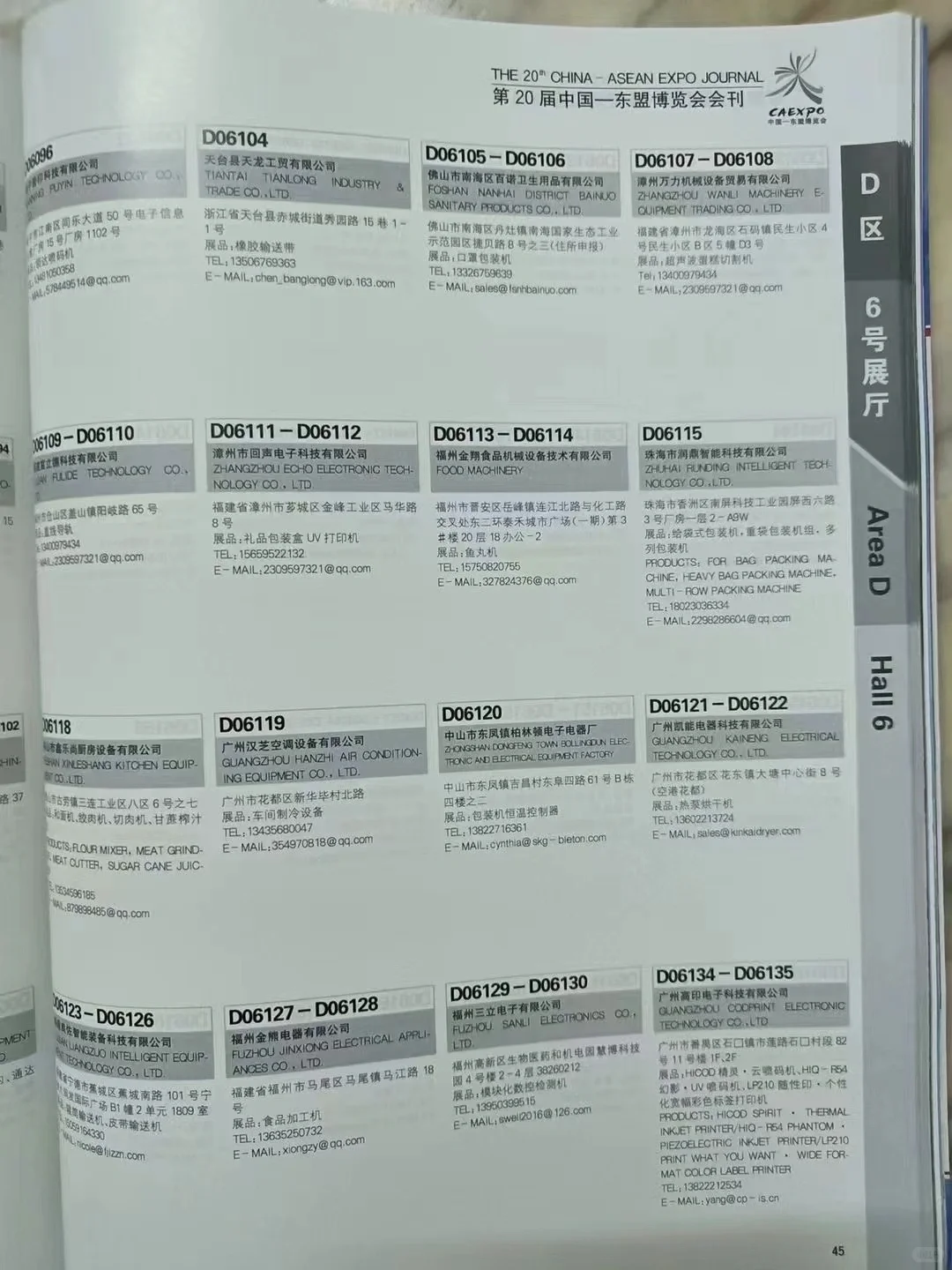 2023年第20届东盟博览会参展商名录118页