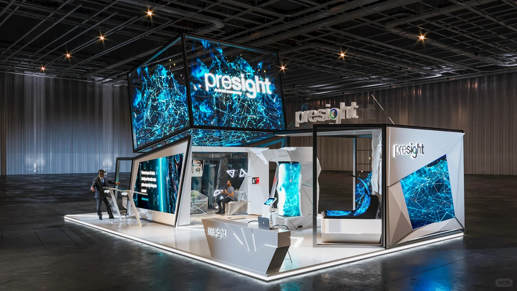 展台设计搭建 | 96㎡ 人工智能与机器人展