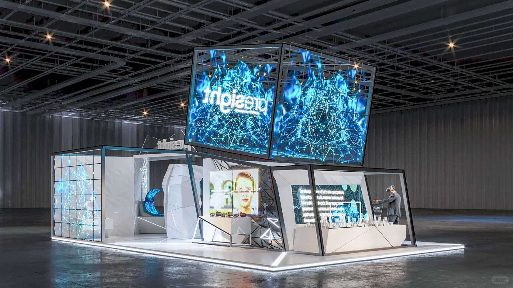 展台设计搭建 | 96㎡ 人工智能与机器人展