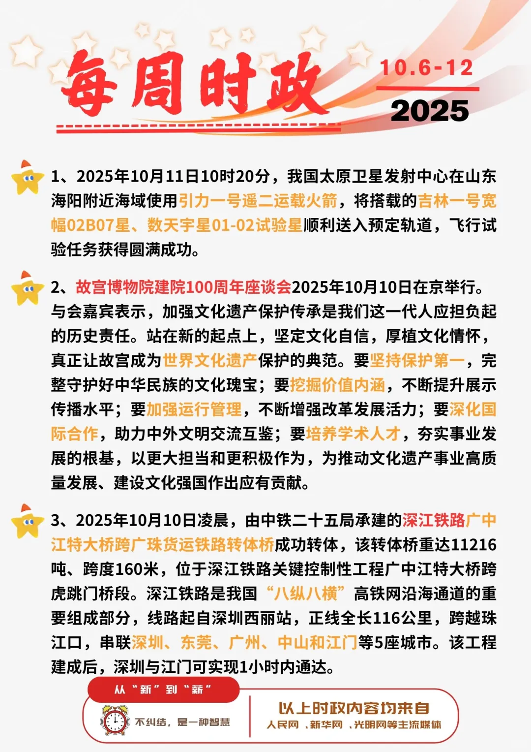 ?每周时政打卡 | 2025年10月6日--12日