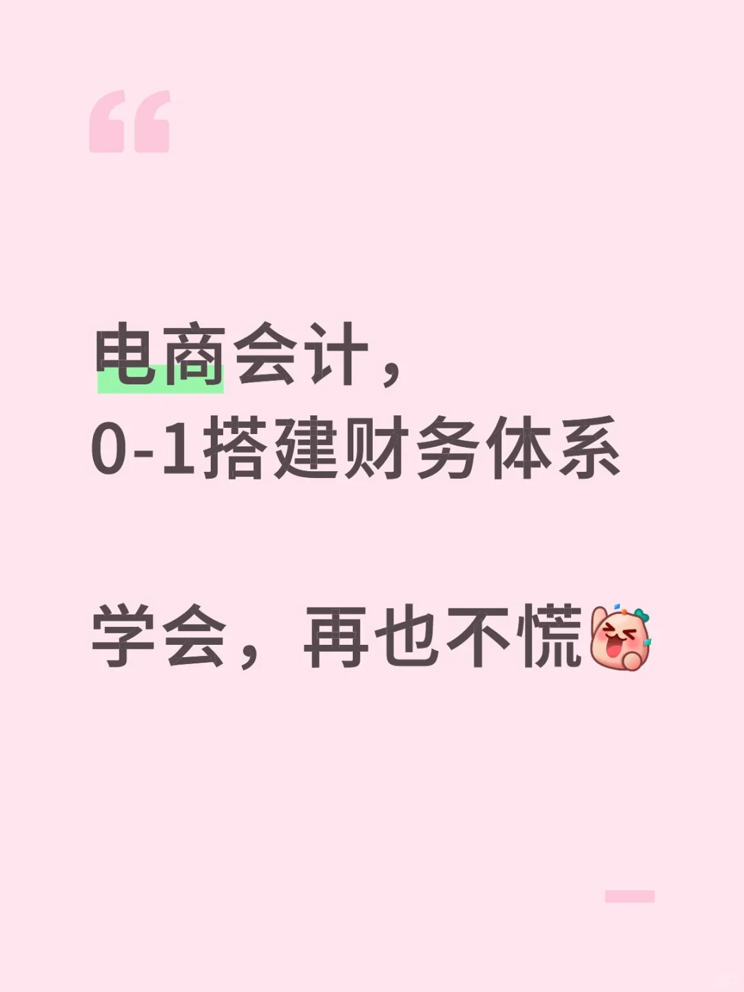 电商会计常说：搭建财务体系，到底做什么？