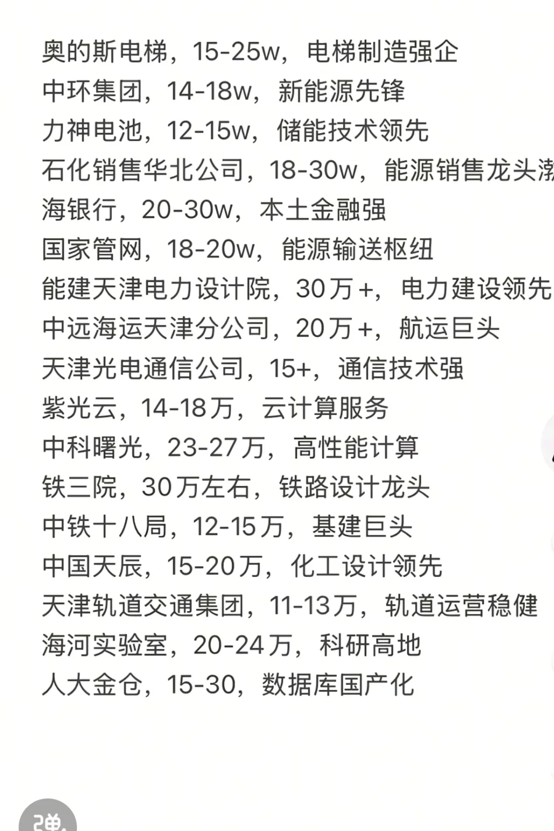 ?天津求职必看!这些顶级单位薪资福利绝了