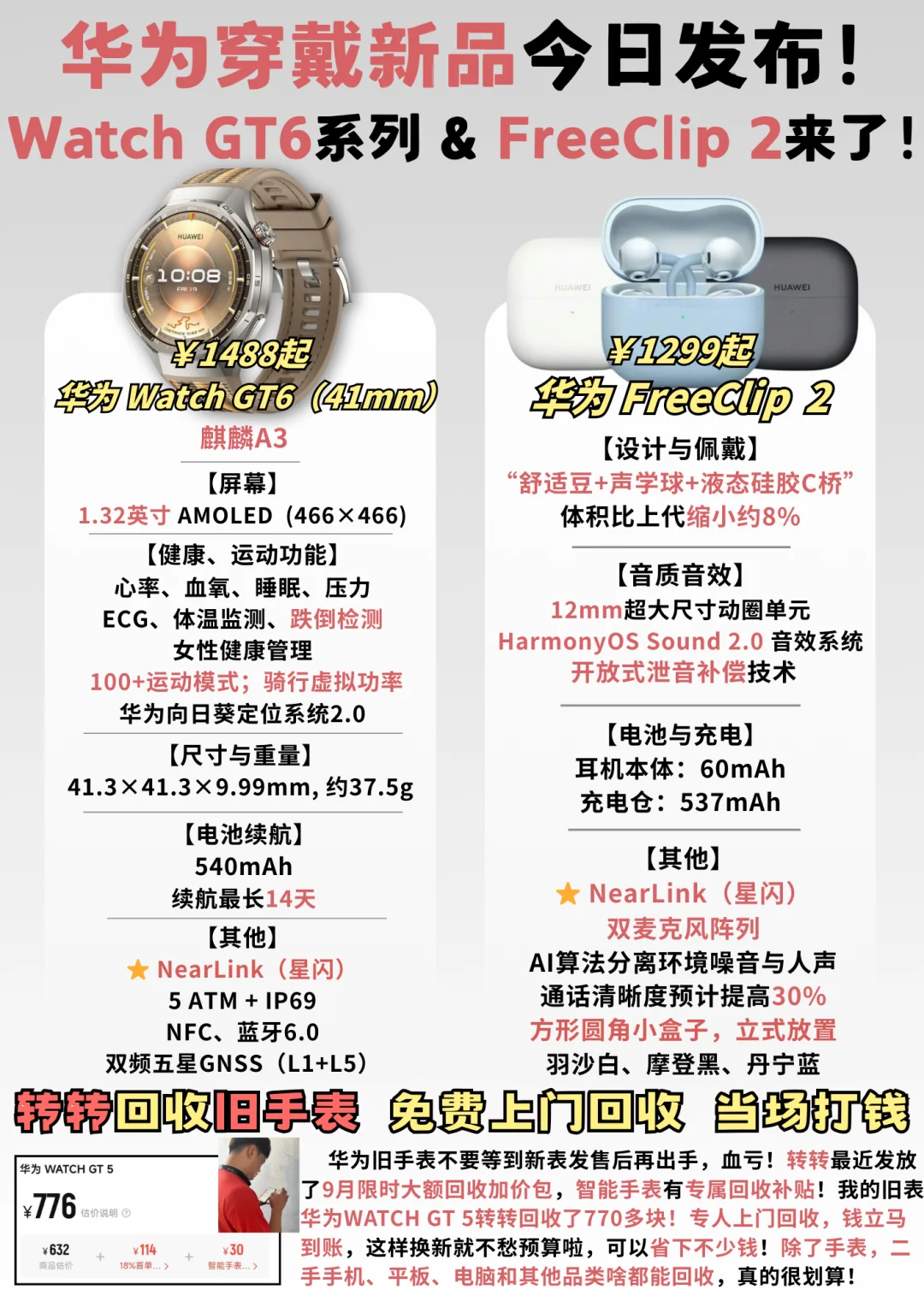 华为穿戴新品今日发布！