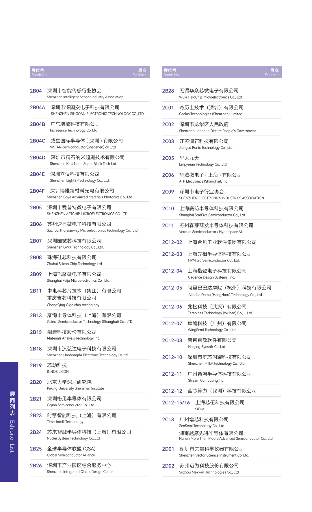 请收藏！深圳湾芯展参展企业名单➕展商名录