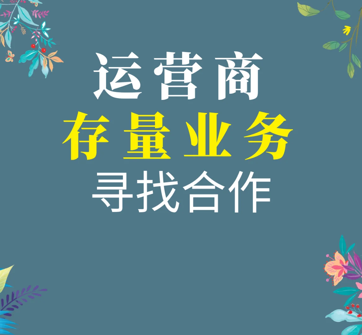 运营商存量业务合作
