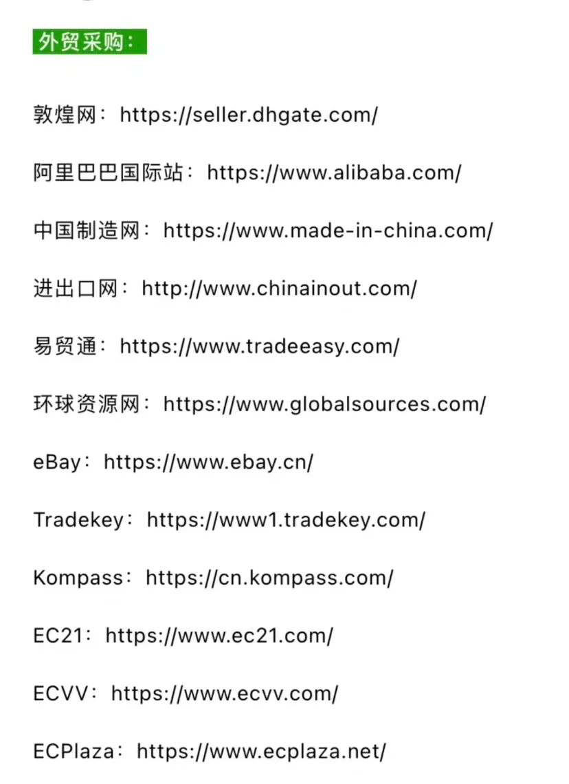 采购必知的283个寻源网站及平台