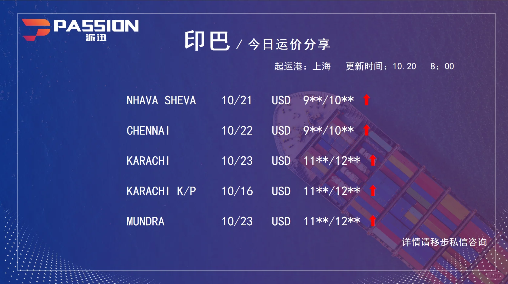 10.20 上海—中东红海印巴特价舱位推荐