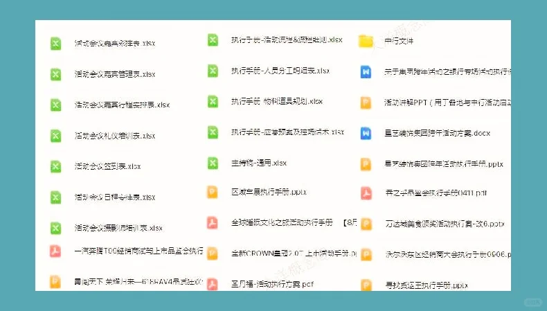 大型线下活动策划执行全套模板