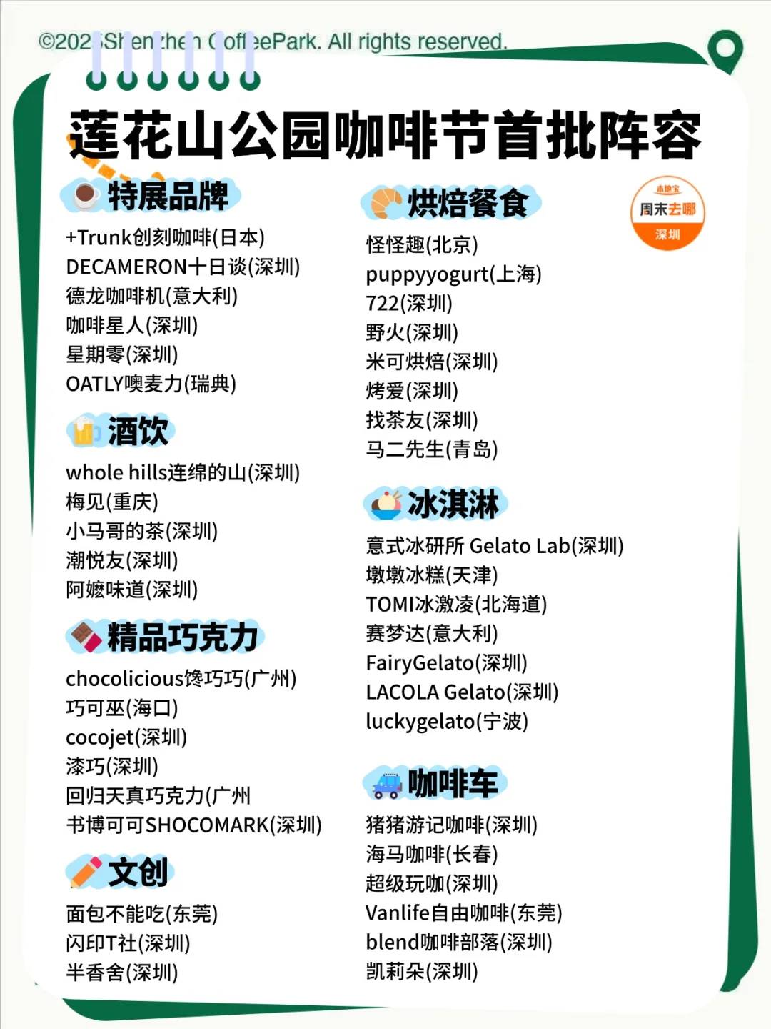 ☕2025莲花山公园咖啡节首批阵容官宣!