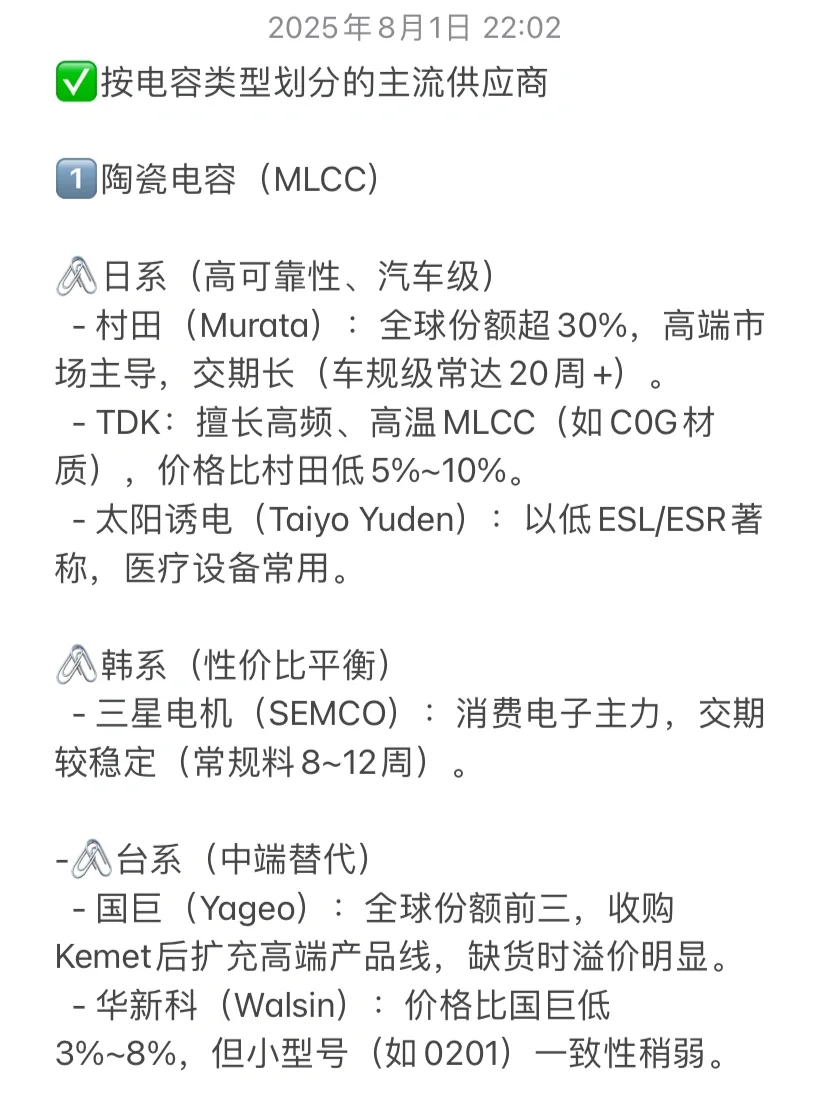 10年经验的电子料采购熬夜汇总的品牌厂家