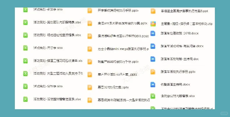 大型线下活动策划执行全套模板