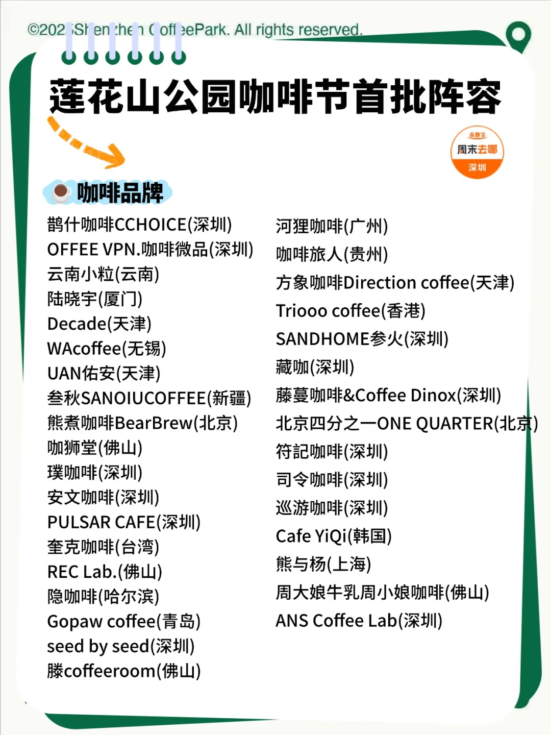 ☕2025莲花山公园咖啡节首批阵容官宣!
