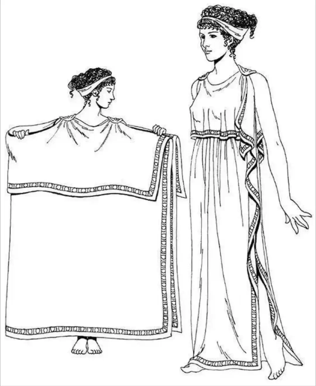 古罗马女性服饰，床单就可以