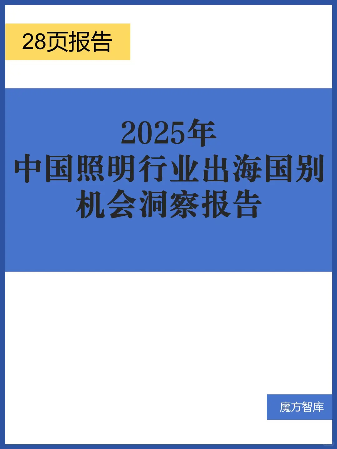 2025年中国照明行业出海国别机会洞察报告