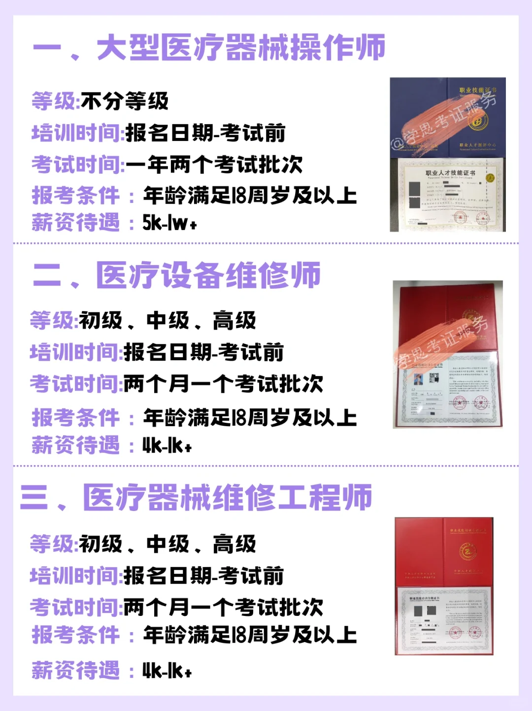 医疗器械从业者可考的六个证书❗含金量高✅