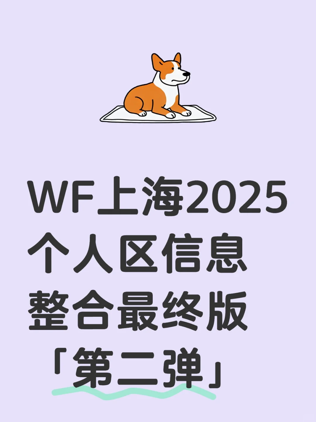 WF上海2025个人区信息整合最终版「第二弹」