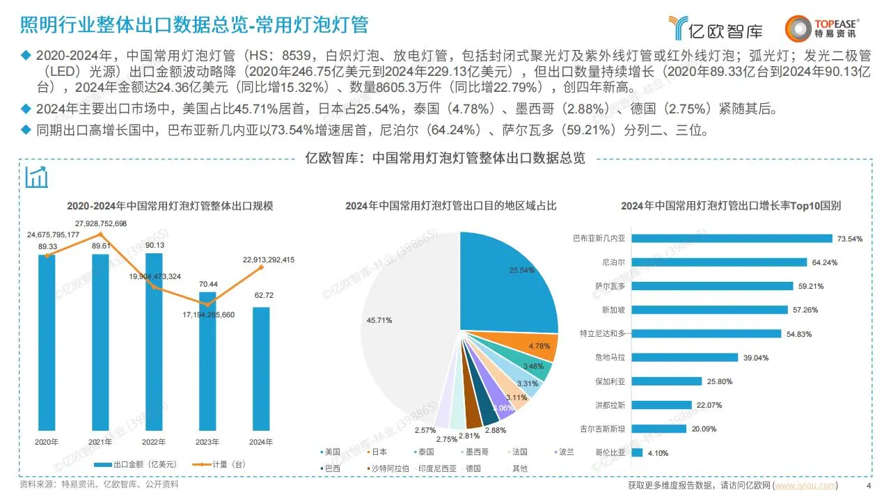 2025年中国照明行业出海国别机会洞察报告