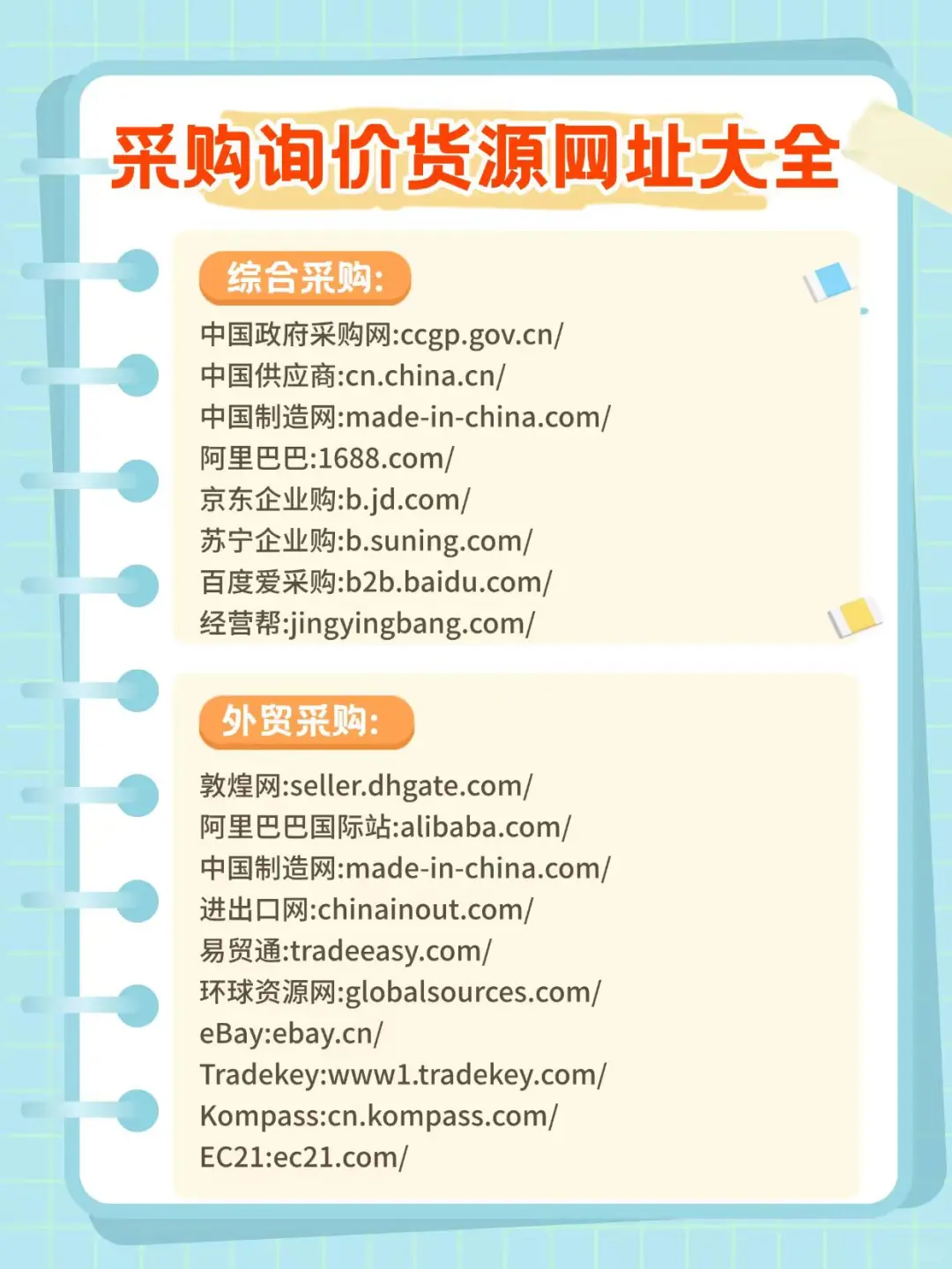 最全的采购询价货源网址，收藏