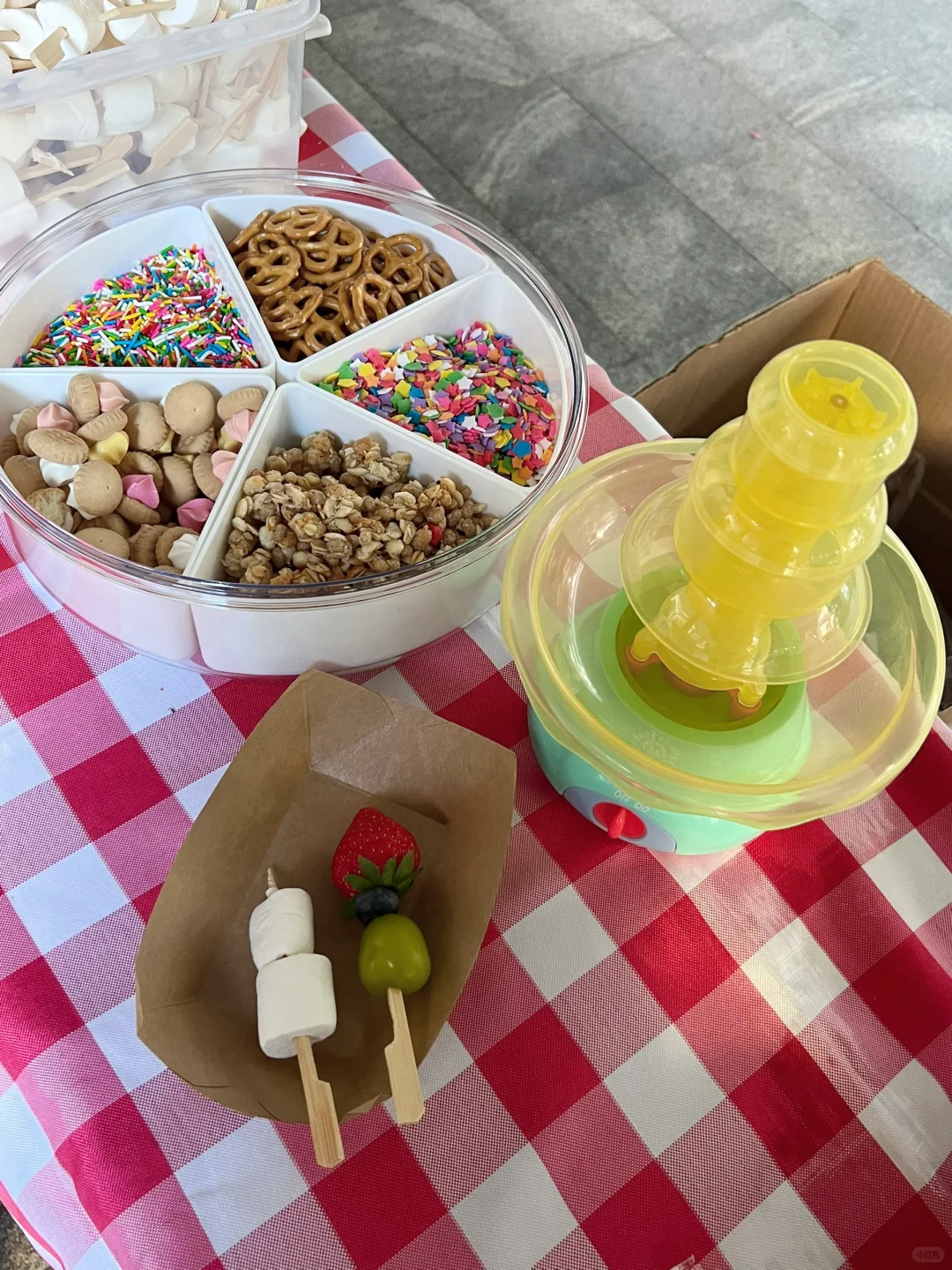 幼儿园美食节摆摊?巧克力喷泉