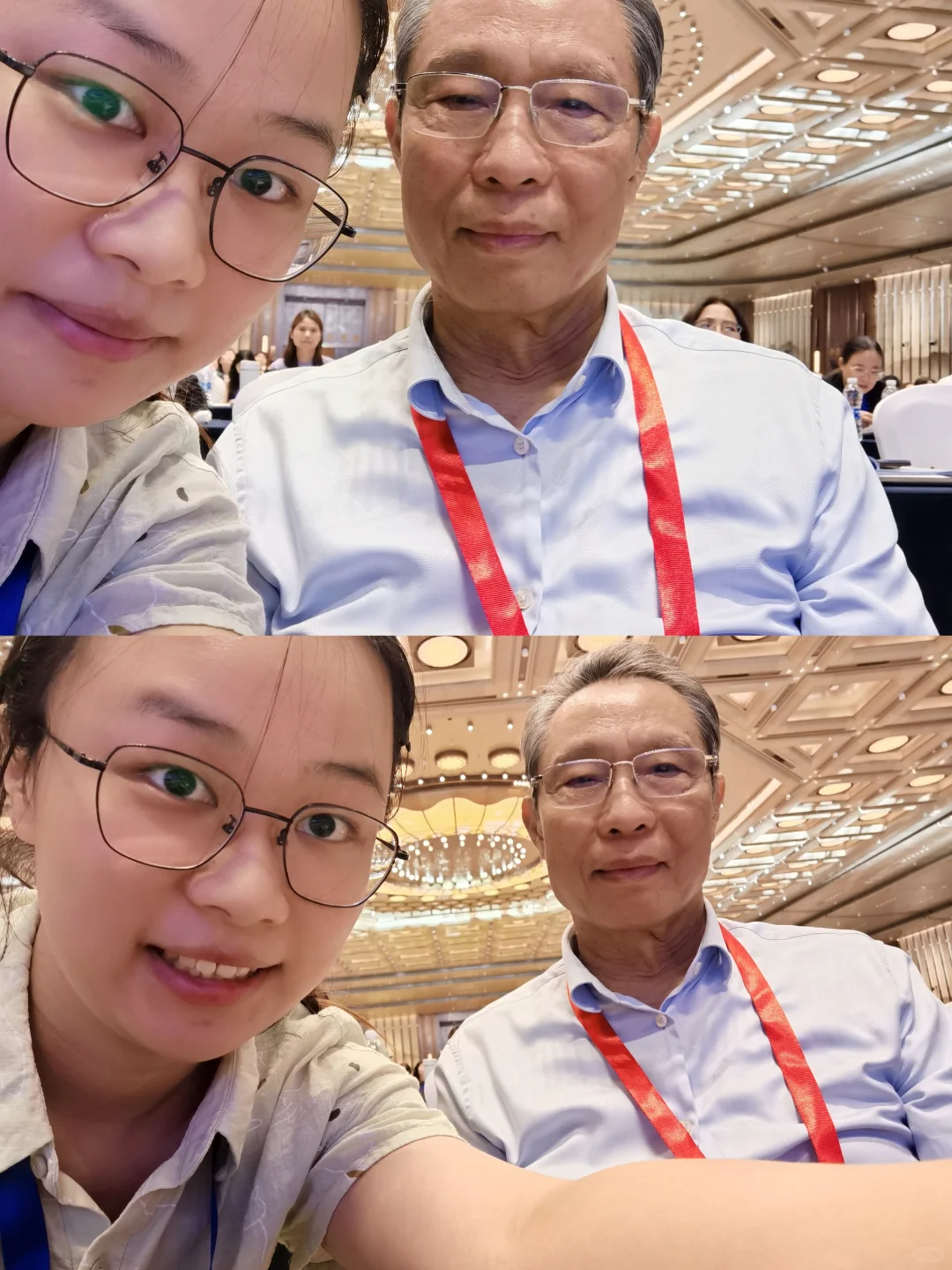 一只菜鸟获得了和钟院士的合影