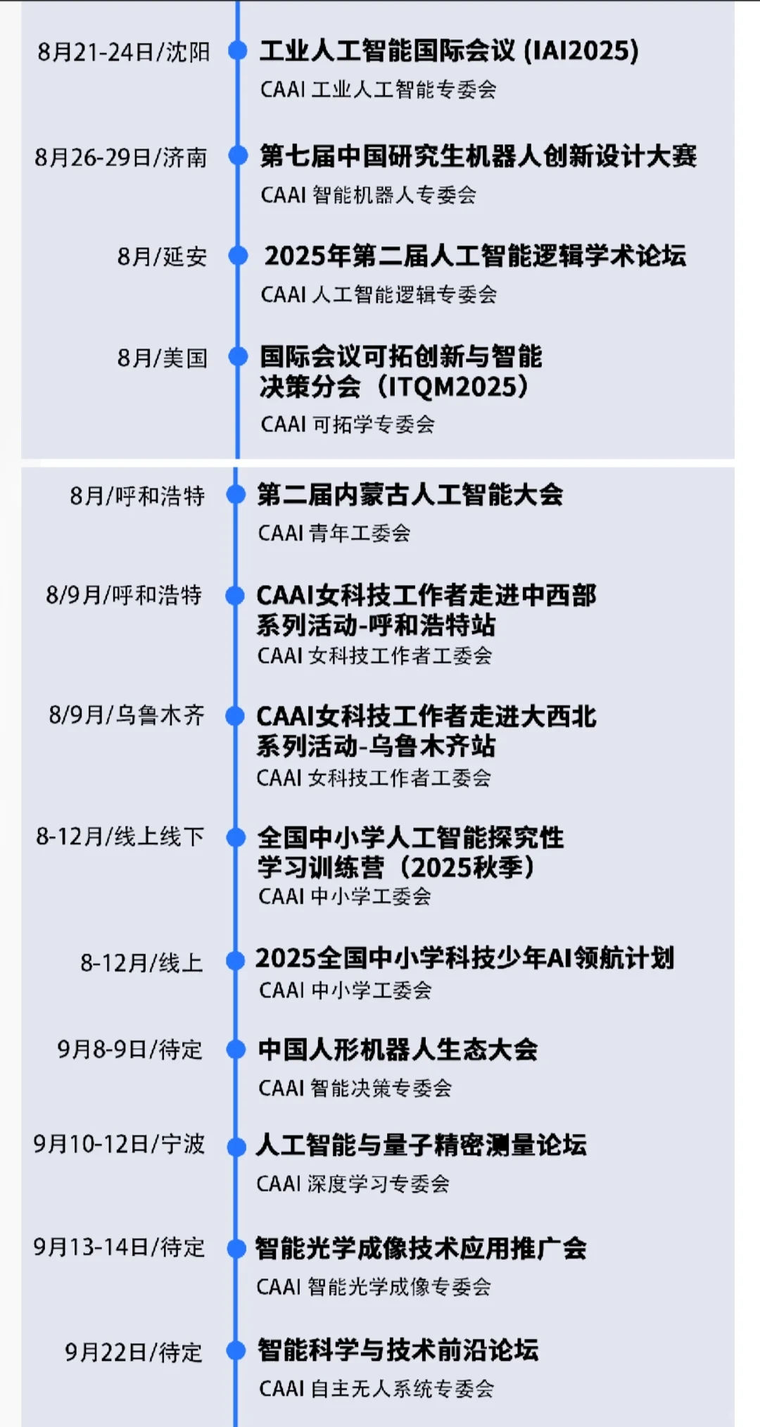 ?AI盛会抢先剧透!2025CAAI超燃活动清单