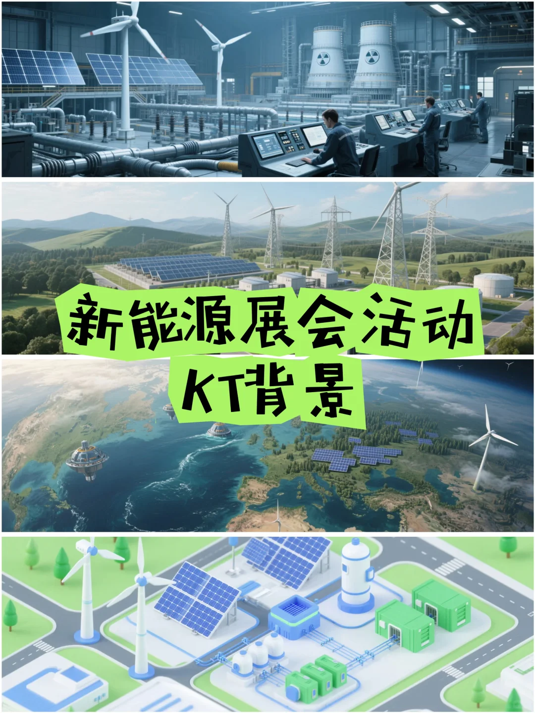 新能源光伏太阳能展会活动kt背景素材