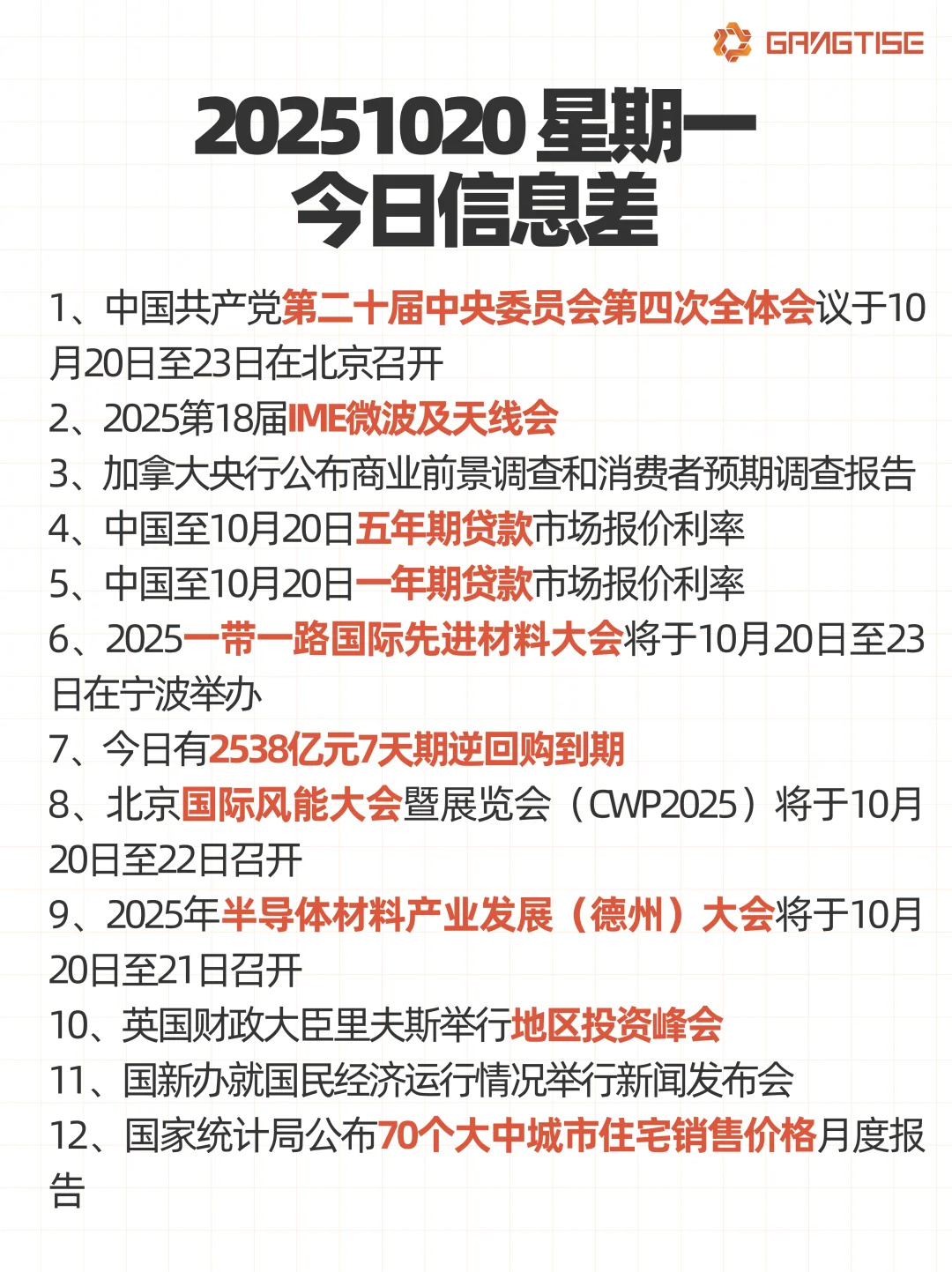 今日信息差20251020