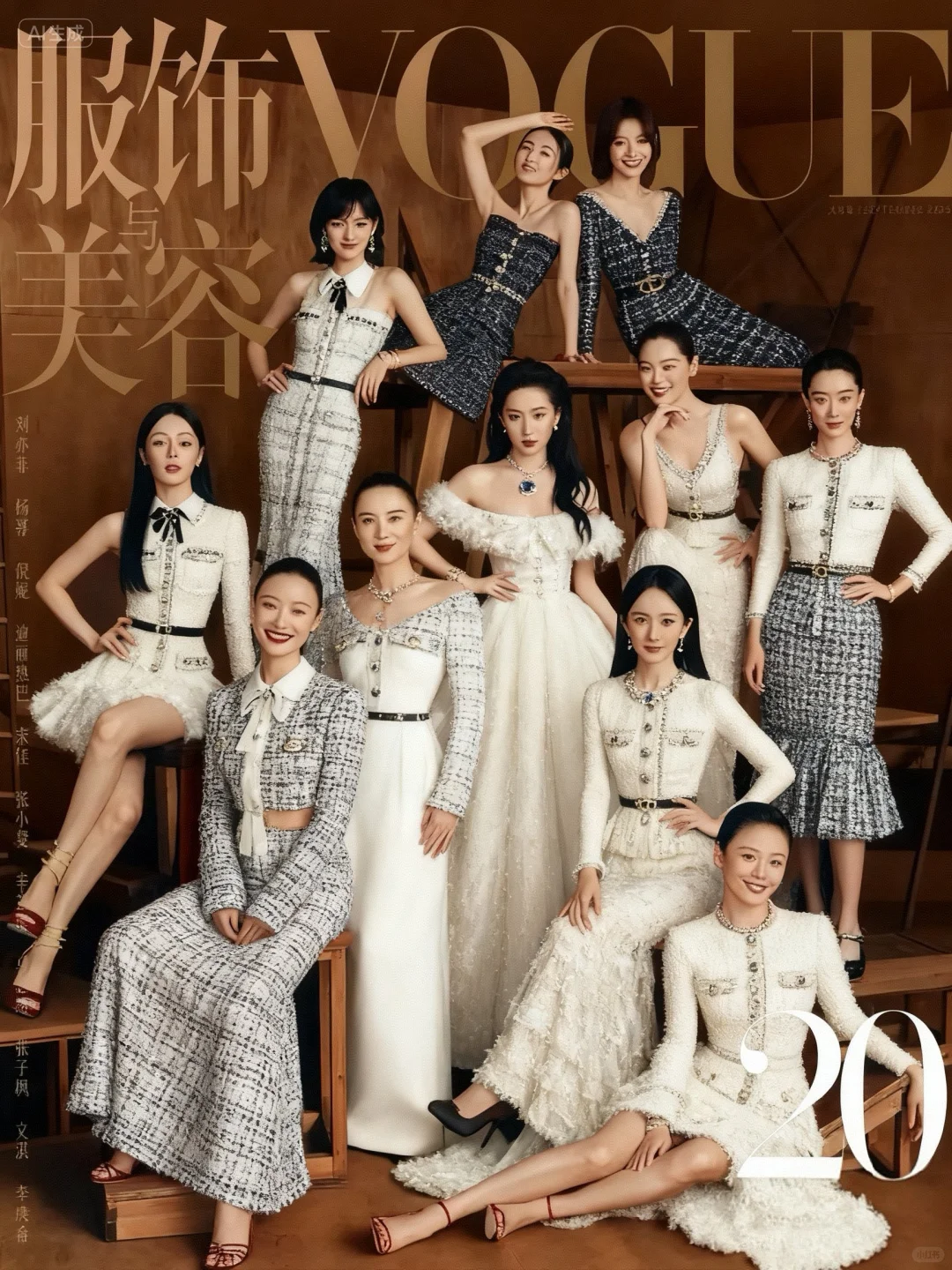 如果vogue20周年封面女明星穿这些高定