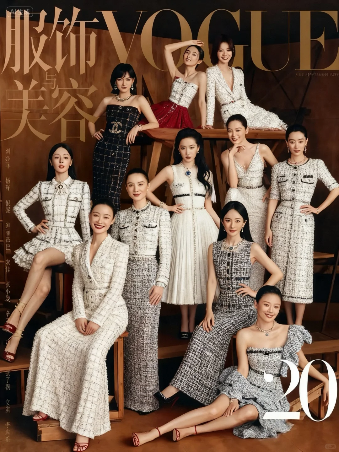如果vogue20周年封面女明星穿这些高定