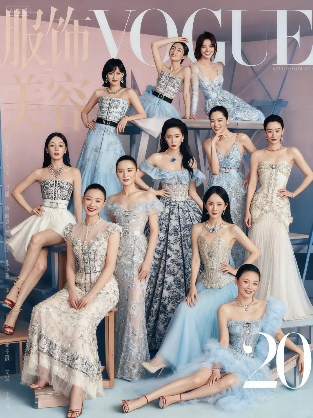 如果vogue20周年封面女明星穿这些高定