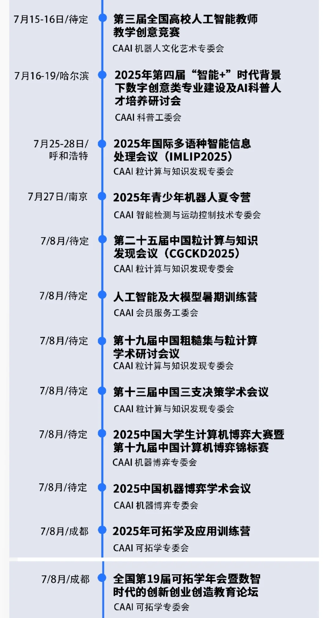 ?AI盛会抢先剧透!2025CAAI超燃活动清单
