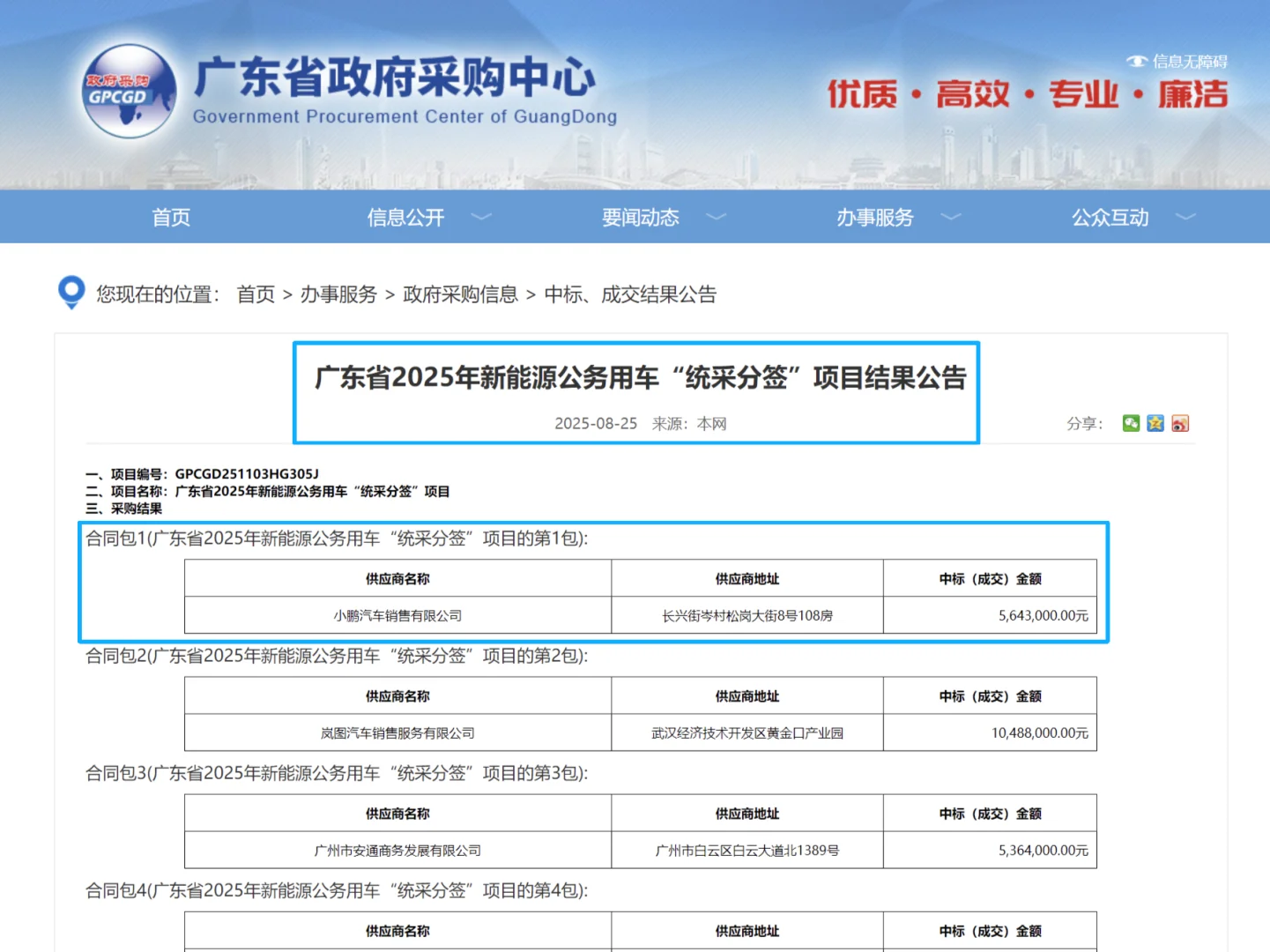不会宣传的小鹏！被GOV集采了33台车都不说