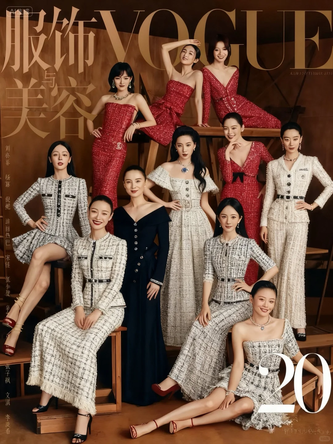 如果vogue20周年封面女明星穿这些高定