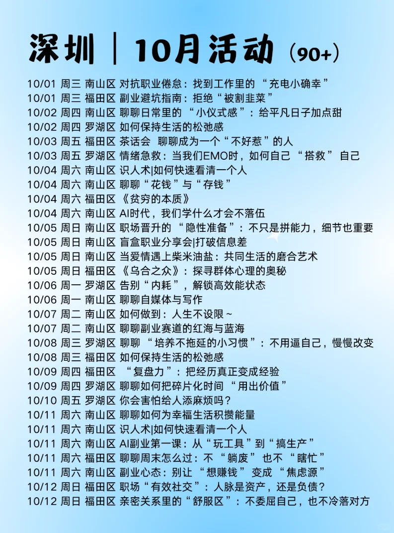 不要白白呆在深圳,一起探索更多的可能性呀