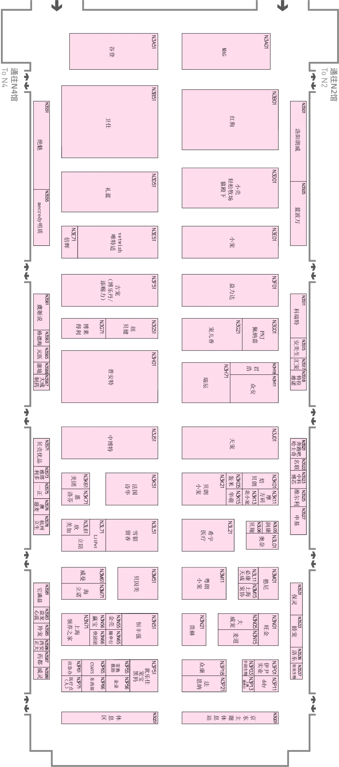 2024亚宠展展位图
