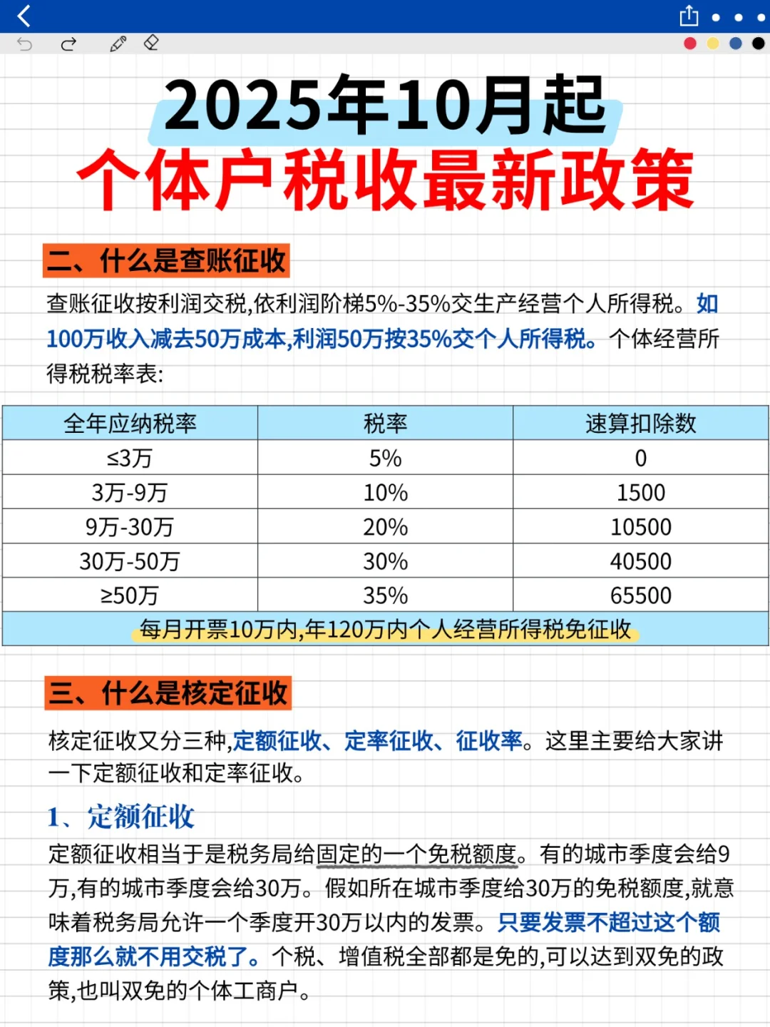 ?2025年10月起，个体户税收最新政策落地