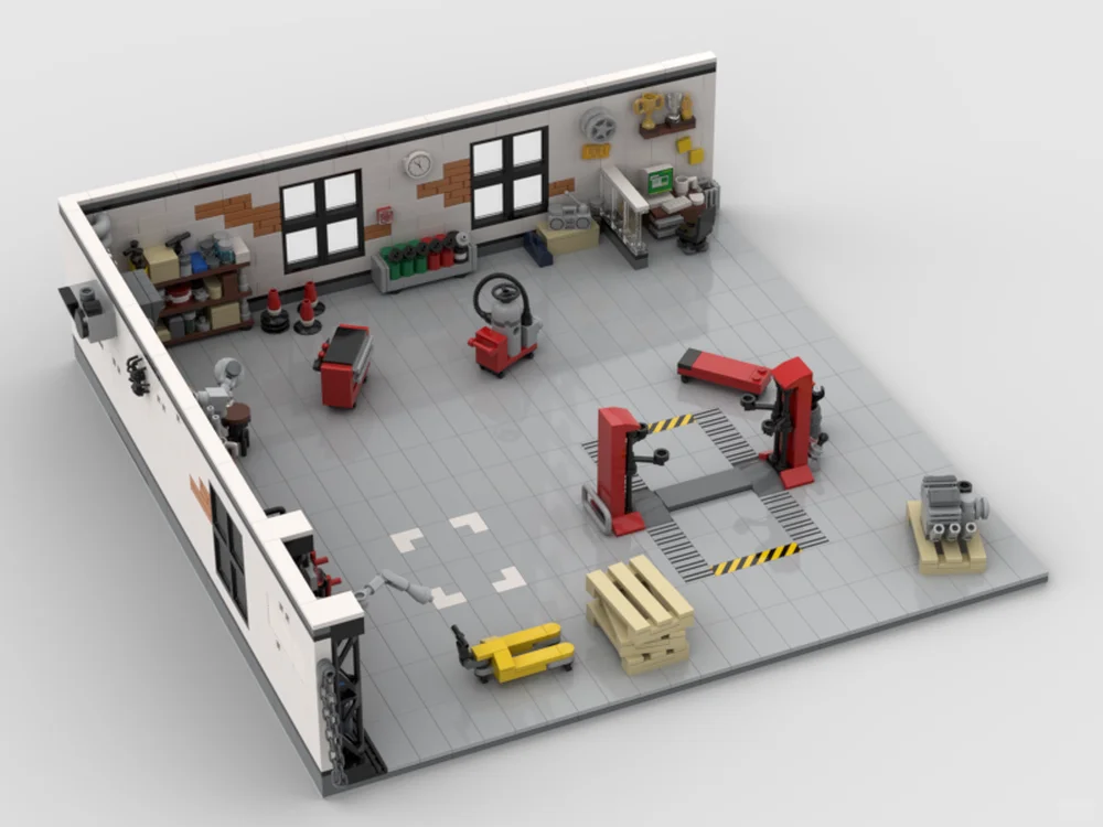 乐高MOC图纸～汽车维修厂
