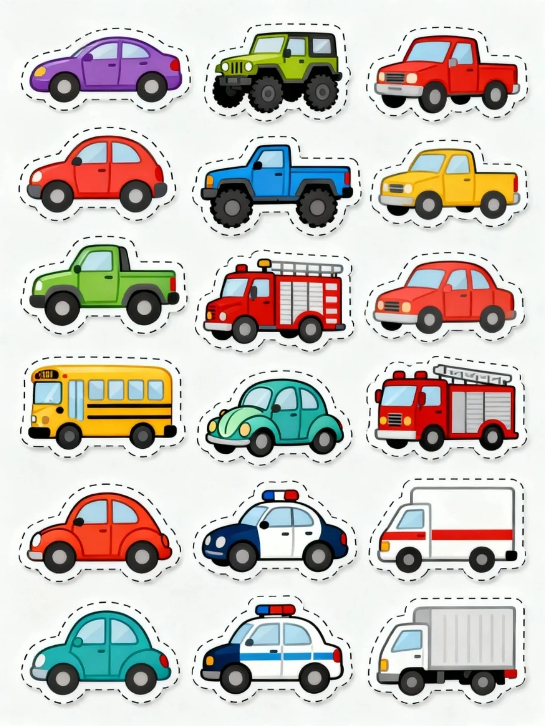 各种各样的小汽车