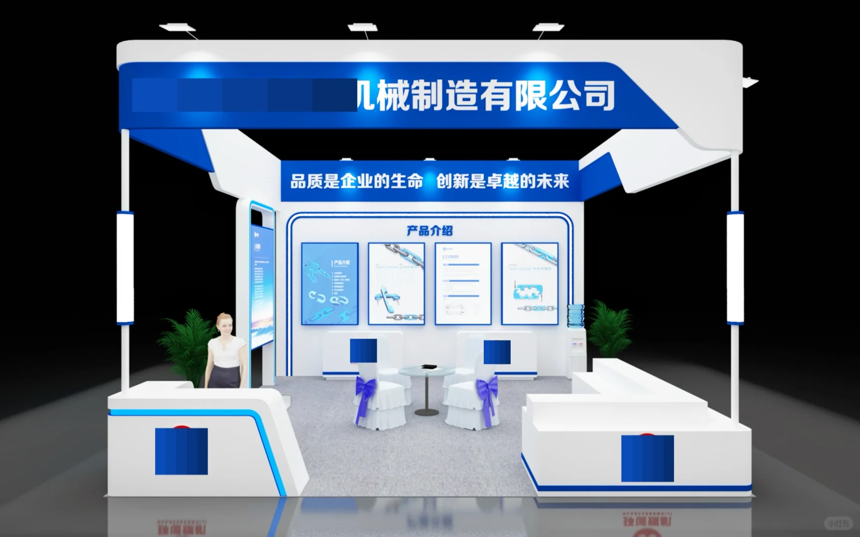 案例呈现 | 36平米三开口展台设计案例?