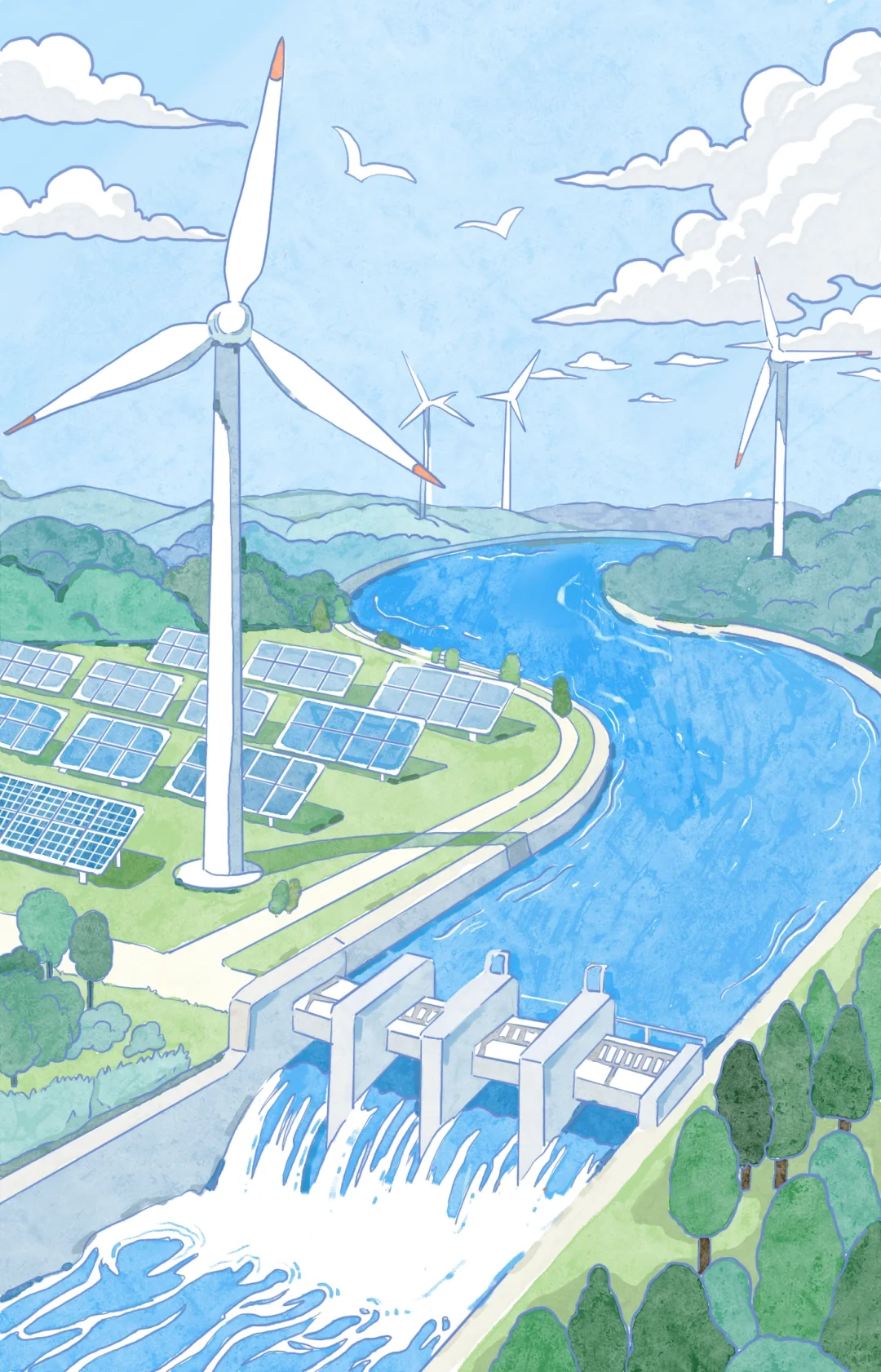 插画分享｜绿色能源