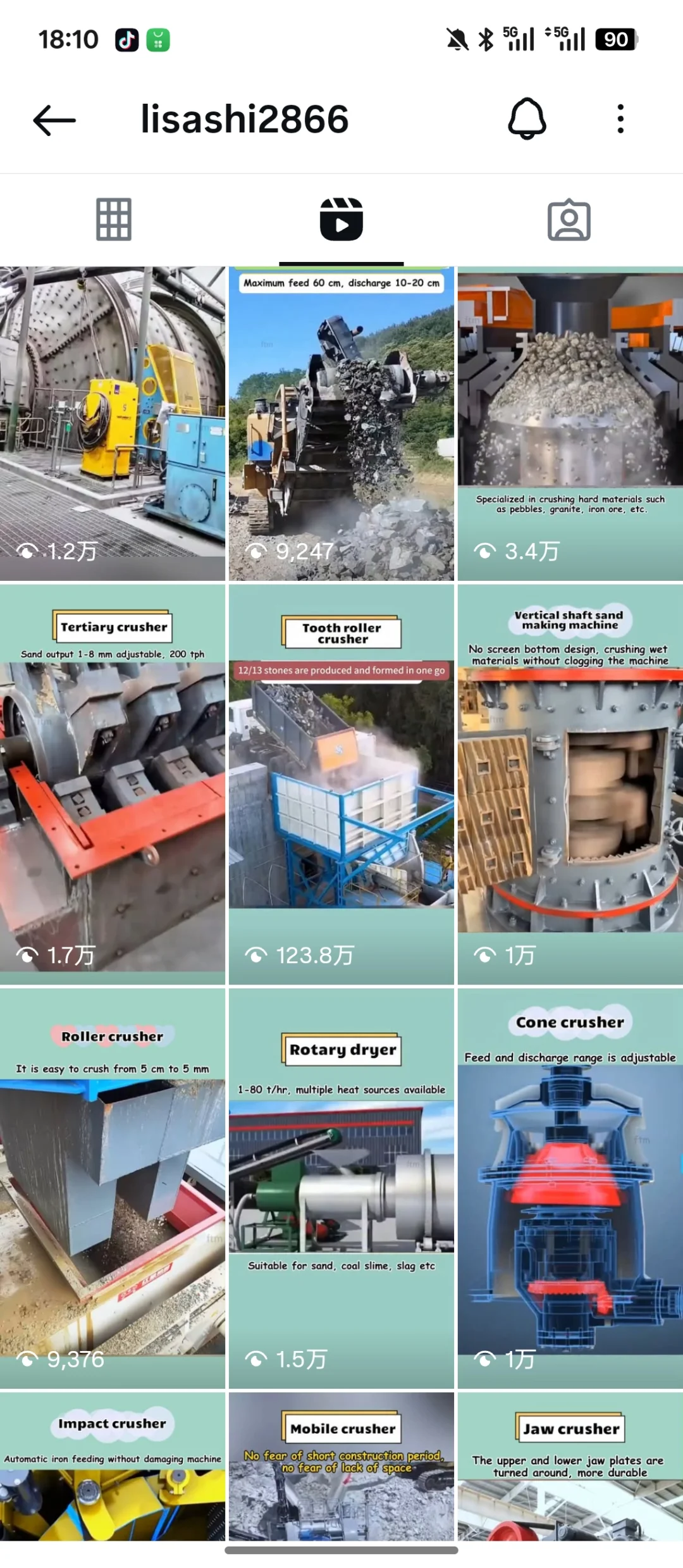 矿山机械做ins,0-1做6.4w粉,月询盘600+