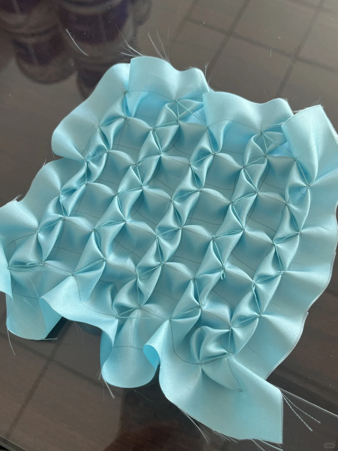 ?面料再造肌理鱼尾褶✨