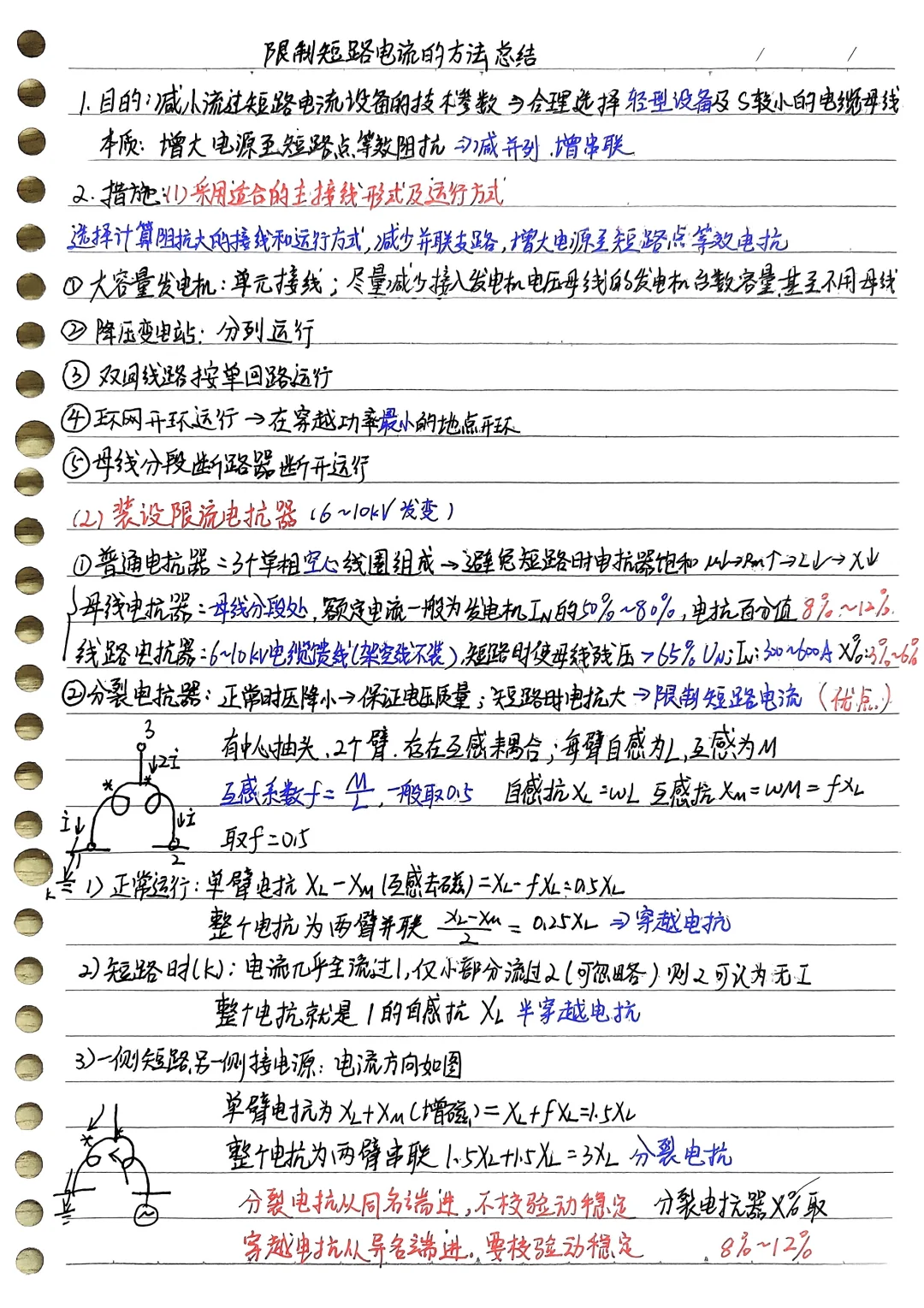 限制短路电流方法总结